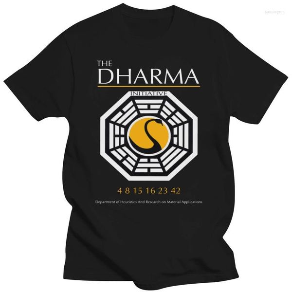 T-shirts pour hommes The Dharma Initiative Lost Tv Unofficial Shirt Mens Ladies Kids Sizes Cols Cool Casual Pride Men Unisex