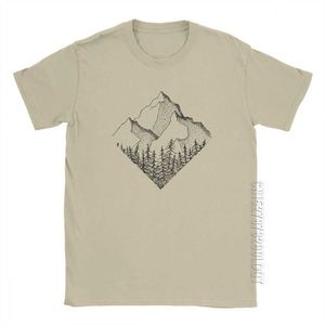 Camisetas para hombre, gama de diamantes, para exteriores, montañas, senderismo, parques nacionales, Camisetas básicas de algodón para hombre, ropa de talla grande