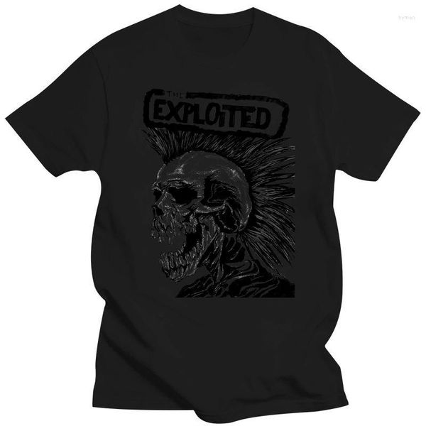 Camisetas para hombre The Exploited Funny Skull Graphic Hombres Ropa informal estilo hip hop gótico Tops Camisetas de manga corta de verano para mujer Camiseta de gran tamaño