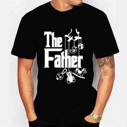 Heren t-shirts de vader grappige vaders dag t-shirt voor nieuwe vader eerste keer dad klassiek t-shirt voor mannen homme oversized t-shirt grafische ts y240429