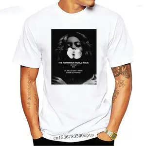 T-shirts voor heren De Formation Tour 2024 Beyoncé zwart shirt met korte mouwen, katoen
