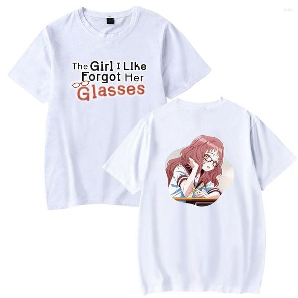 Camisetas para hombre, la chica que me gusta olvidó sus gafas, camiseta para hombre y mujer, camisetas de manga corta con cuello redondo, camisetas de Hip Hop, camiseta de Cosplay Harajuku