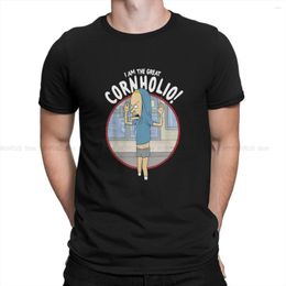 T-shirts pour hommes The Great Cornholio Graphic Men Polyester TShirt Beavis And ButtHead O Neck Tops Shirt Humour Birthday Gifts