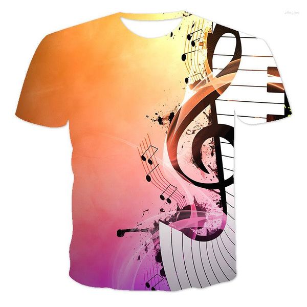 T-shirts pour hommes, la dernière personnalité du printemps et de l'été, Cool DJ Music Pattern Series, impression 3D, T-Shirt de sport à la mode