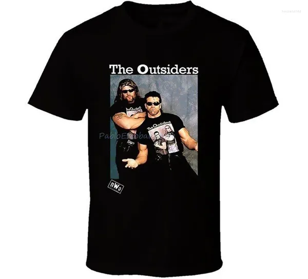 Camisetas para hombre The Outsiders Nwo World Order, camiseta de lucha libre, camiseta, camisetas de verano con cuello redondo