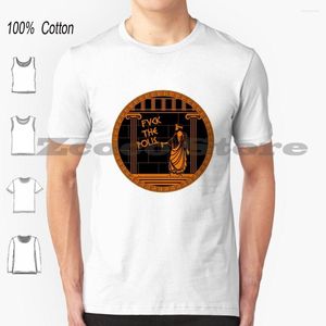 T-shirts pour hommes The Polis T-Shirt Coton Hommes Femmes Motif Personnalisé Grec Doigt Geste Street Art Style Streetart Humour