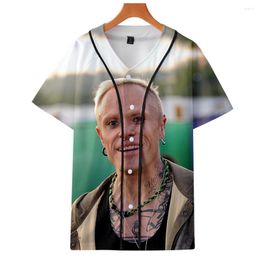 Heren t shirts het wonderkind Keith Flint Entertainment shirt uniform 3D print t-shirt los plus size honkbal t-shirt heren hiphop tee