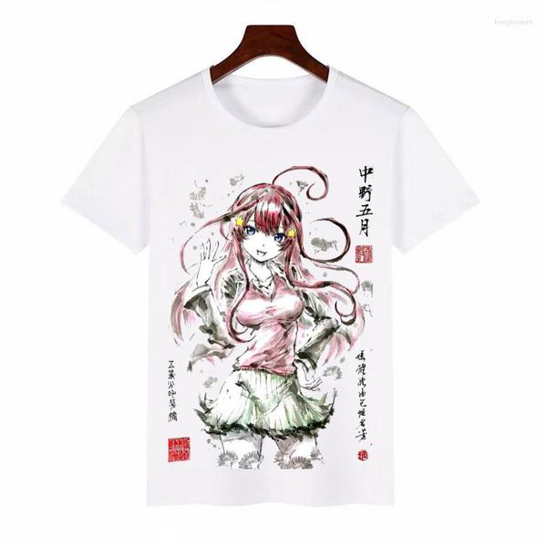 T-shirts pour hommes les Quintuplets par excellence T-shirt Cosplay mode Anime peinture à l'encre à manches courtes hauts T-shirt