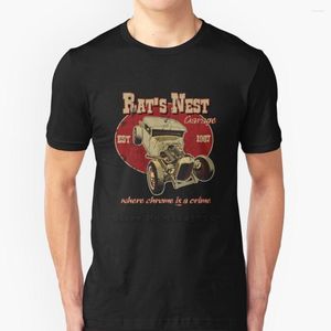 Heren T-shirts The Rat'S Nest Shirt Zomer Mode Casual Katoen Ronde Hals Rat Rod Counter Culture Punk Greaser