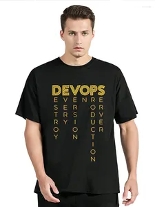 T-shirts pour hommes La vraie définition de DevOps T-shirt Computer Nerd Geek Programmer drôle sarcastique cool mignon Tshirt Tshirt Tops