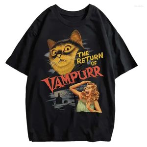 Heren t-shirts de Terugkeer van Vampurr T-shirt Y2k Gothic Mannen o Hals Cool Summer Wash Denim Korte Mouw Tees Fashion Oversized Tops 8xl 8unk2