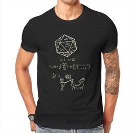 T-shirts voor heren De wetenschap van 20zijdig dobbelstenen t-shirt voor mannelijke DND-spelkleding Nieuwheid T-shirt Zacht geprinte donzige humorpatroon Korte-Sleev 230302