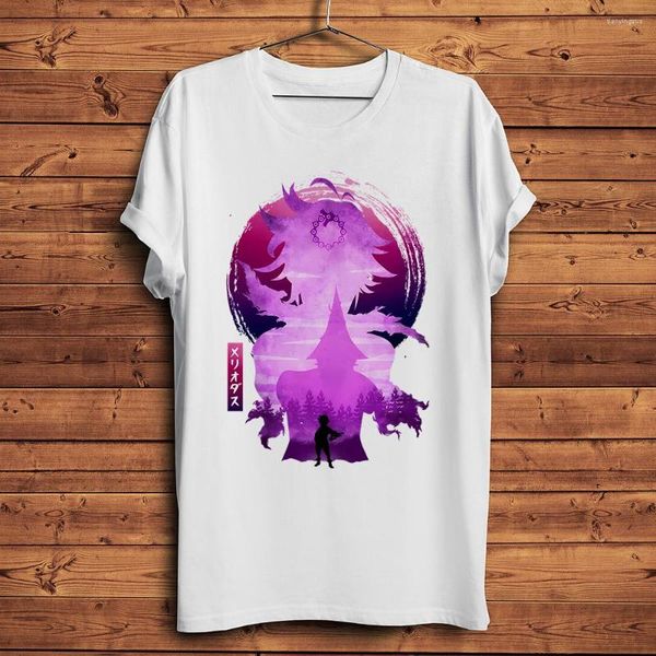 T-shirts pour hommes Les sept péchés capitaux Meliodas Diane Ban Gowther Funny Anime Shirt Men Homme Short TShirt Unisex Respirant Streetwear Tee