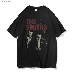 Heren t-shirts The Smiths Vintage Print T-shirt Man Pure Cotton T-shirt Mens Streetwear Men Women Women Harajuku Alternatief Britse rockband T-shirt J230217 L230518