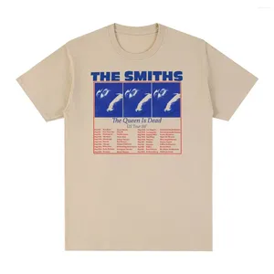 Mannen T-shirts De Smiths Vintage T-shirt Queen Is Dead Katoen 1980's Indie Morrissey Homme Mannen Rock Band Shirt tee T-shirt Vrouwen Tops