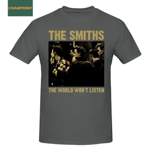 T-shirts masculins The Smiths World n'écoutera pas les hommes de chemise de chemise
