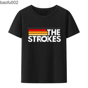 Heren t-shirts The Strokes Merch thirt The Strokes Band Music Rock Slow Killer The Moving on Fashion T-Shirt Men Teeshirt W0224