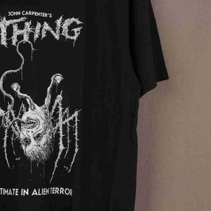 Camisetas para hombres The Thing Camiseta John Carpenter Horror Película Viven Halloween Prince of Darkness Cotiza de algodón para hombres Camisetas Z230711