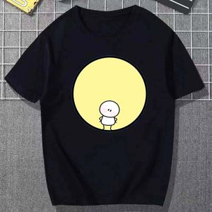 T-shirts pour hommes The Thinker In Moon imprimés en 3D hommes et femmes rue même T-shirt pur coton col rond 14 couleurs 2022 été tendance haut