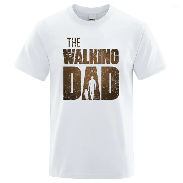 T-shirts pour hommes The Walking Dad Street Street T-shirts imprimés pour hommes Tshirt d'été lâche Coton surdimension
