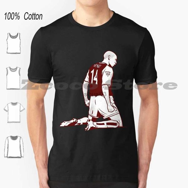 Camisetas para hombre Thierry Henry Camiseta 100% algodón Cómodo Coyg de alta calidad Fútbol Henry Londres Fútbol Deporte The Gunners Thierry Henry