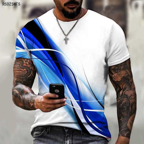 T-shirts pour hommes Flamme tridimensionnelle colorée Aurora Impression 3D Haute définition T-shirt à manches courtes pour hommes et femmes T-shirt d'été surdimensionné T230103