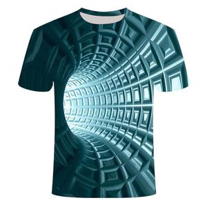 T-shirts pour hommes Vortex tridimensionnel hommes t-shirt imprimé en 3D été col rond quotidien décontracté drôle t-shirt hauts hommes