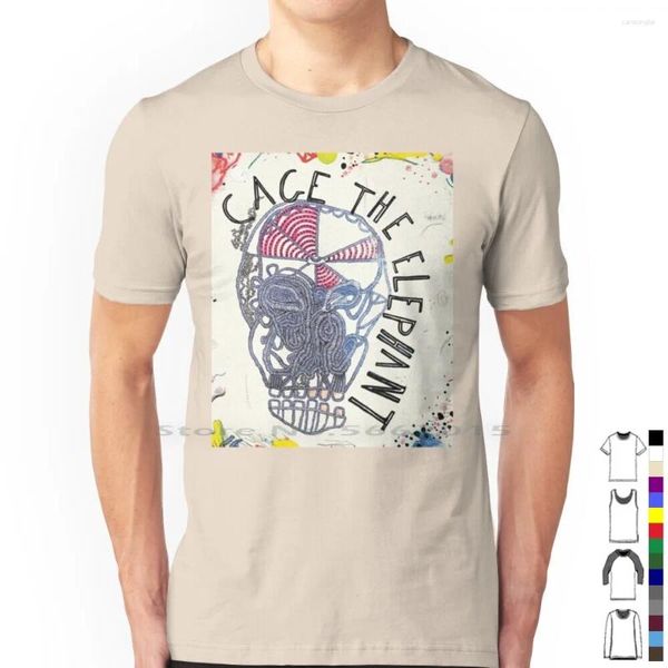 T-shirts pour hommes Threecag Show The Elephant World Tour 2023 Chemise en coton Live Cage Concert américain Europe Couverture à manches longues