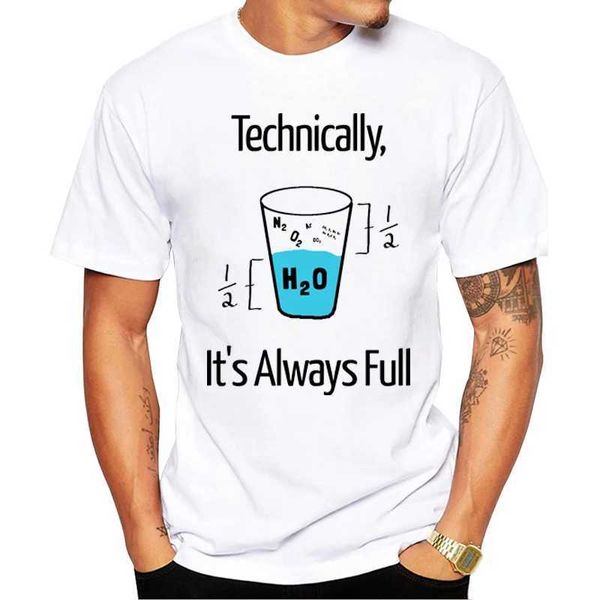 T-shirts masculins Thub Ventes chaudes de la science drôle blague Men T-shirt O-Colk Short Slve Tshirts Letters imprimés Cool Tops Funny TS Y240509