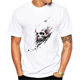 T-shirts masculins Thub New Style Vintage Skull Men T-shirt Art Skull Imprimé T-shirts Short Slve Tshirts HARAJUKU T Y240509
