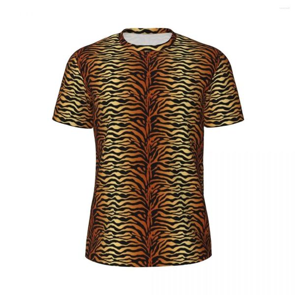 Camisetas para hombre, camisa a rayas de tigre, Retro, estampado Animal, ropa deportiva informal Y2K, camiseta fresca de verano de secado rápido, camisetas de talla grande