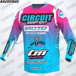 T-shirts masculins TM Racing 2024 Motocross Motorcycle Mtb Dirt Bike Downhill Mountain Enduro Sleeve Cross Cross Country Cycling Jersey Breathable D9ZS