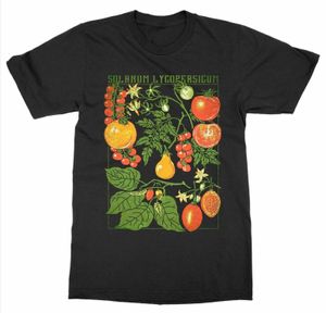 Camisetas de hombre Tomate Impreso Algodón Manga corta ONeck Camiseta Jardín botánico Estampado de plantas Arte Botánica Floración Fruta Flor Crecer Camiseta Nuevo Z0220