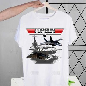 T-shirts masculins Top Gun Fighter Maverick Goose Harajuku Mens Tshirt Unisexe Slve T-shirt Cool Casual T-shirt mâle Strtwear Tops T240425