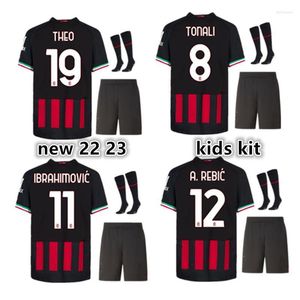 T-shirts voor heren Topkwaliteit 21 22 23 Milane Kids Kit Shirt Tonali Theo Kessie R.Leao Giroud Milanes Shirtmen's Milde22