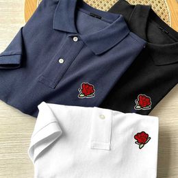 Heren T-shirts Topkwaliteit Zomer Bloemen Nieuw-Design Heren Poloshirt Katoen Korte mouw Polo's Homme Casual Revers T-shirt Heren Tops S-5XL L230715