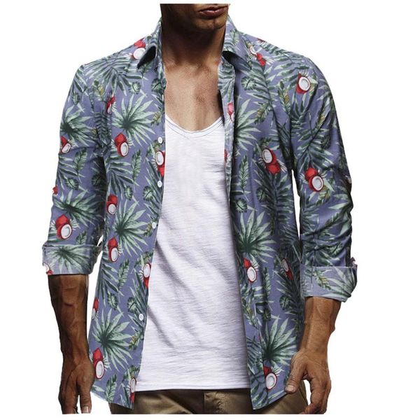 T-shirts pour hommes Top Quick Blouse Beach Short Fashion Print Hawaii Dry Button Sleeve Casual Men Shirt