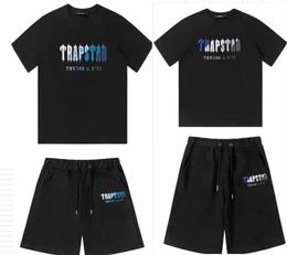 T-shirts voor heren Top Trapstar Nieuwe t-shirt Zwart Grijs Wit Korte mouw Outfit Chenille Trainingspak Zwart Katoen Londen Streetwear S-2xl