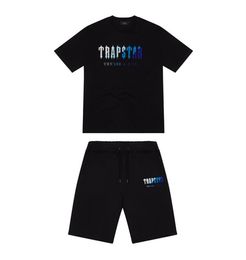 Mannen t-shirts Top Trapstar Nieuwe t-shirt Korte Mouw Outfit Chenille Trainingspak Zwart Katoen Londen Streetwears 2xl