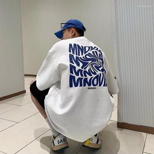 Men's T Shirts Tops Oversized Heavyweight Cotton T-Shirts Y2k Fashion High Street Couple Versatile Clothes Summer Loose Casual Harajuku