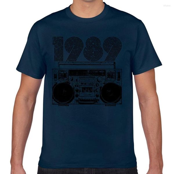 T-shirts pour hommes Tops Shirt Men 1989 Boombox Super Casual Black Geek Short Male Tshirt XXX