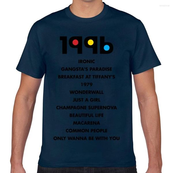 T-shirts pour hommes Tops Shirt Men 1996 Songs Casual Black Geek Print Male Tshirt XXX