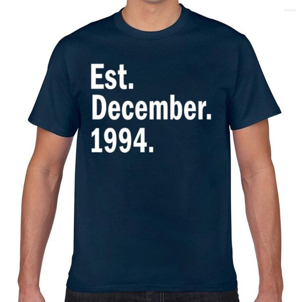 T-shirts pour hommes Tops Shirt Men Est December 1994 Fashion Inscriptions Geek Print Male Tshirt XXX