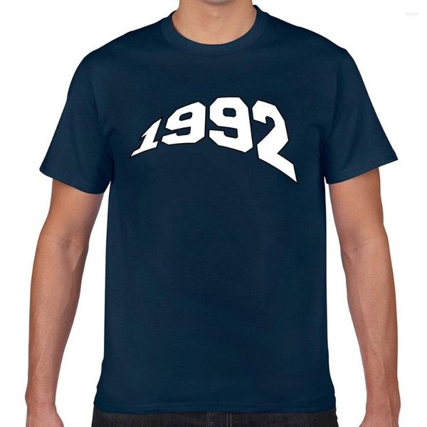 Hommes de t-shirts hauts chemise hommes Vintage 1992 année de naissance anniversaire drôle blanc Geek personnalisé homme t-shirt XXX