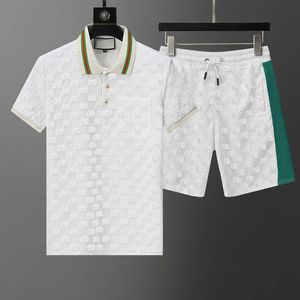 T-shirts T-shirts Tracksuits Summer Luxe Designer Set Afdrukbrief Zwart Wit Gray Rainbow Color Summer Sport Fashion Catton Cord Top Short Sleeve