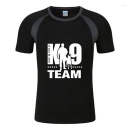 T-shirts pour hommes TRAINER K9 Team Unit Malinois Hommes Été Simplicité Huit couleurs Imprimé à manches courtes Confortable Respirant Col rond Tops