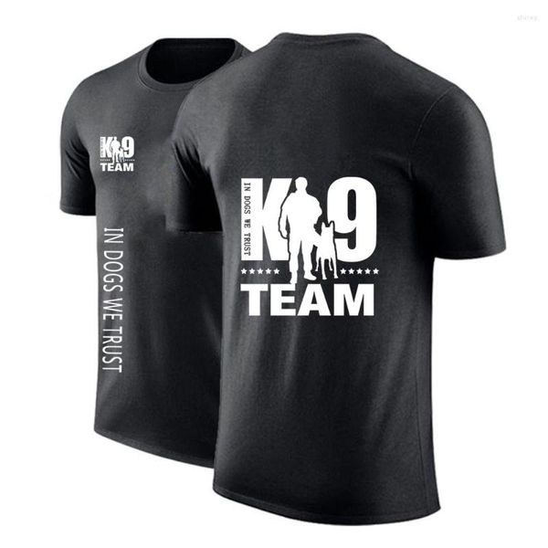 T-shirts homme TRAINER K9 équipe unité Malinois été coton manches courtes col rond T-shirt course sport loisirs qualité haut