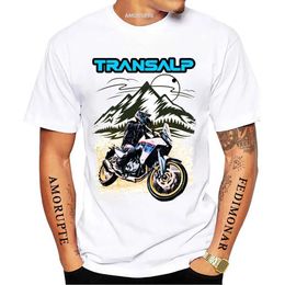 T-shirts voor heren Transalp 750 XL Deserto Corrida Motocicleta Piloto T-shirt NIEUWE SOMPEN Huizen de Manga Curta Moto Esporte Menino Casual TS Cool Equitao Tops T240425