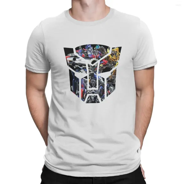 T-shirts pour hommes Transformer Robot T-shirt créatif pour hommes Autobot Logo Col rond Chemise en polyester Cadeaux d'anniversaire distinctifs Tops