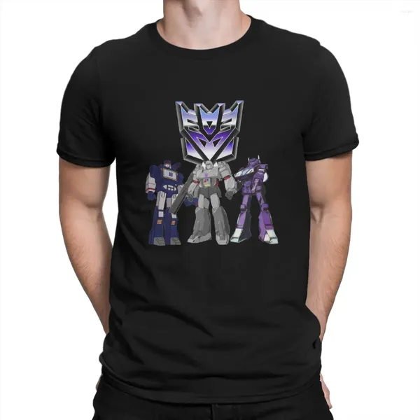 Camisetas para hombre Transformer Robot camiseta Megatron Shockwave Soundwave Decepticons elegante camisa de poliéster ocio hombres camiseta Ofertas de moda